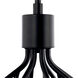 Silvarious 12 Light Black Chandelier/Semi Flush Ceiling Light in Clear Crackle